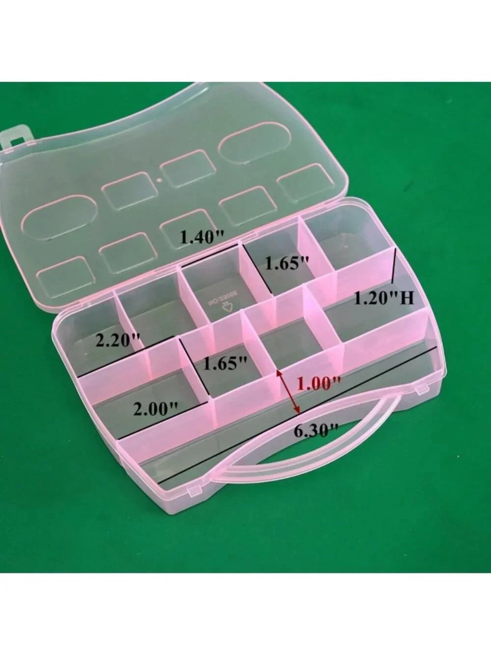 4 Pack Mini Clear Pink Storage Cases - Cute Organizer for Jewelry, Crafts, Gifts